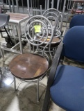 chairs w/ steel frame & wooden seats