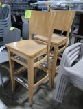 wooden bar height chairs