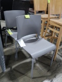 chairs w/ steel frame & plastic seats