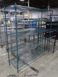 wire shelving unit, epoxy coated