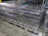 wire shelving merchandising units w/ side shelves