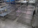 wire shelving merchandising units w/ side shelves