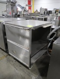 stainless demo cart w/ pull-out cutting board