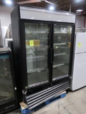True 2-glass door refrigerated merchandiser
