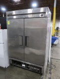 True 2-door stainless freezer
