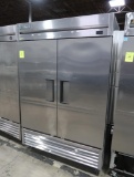 True 2-door stainless freezer