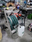 hose reel cart w/ hose & hand sprayer