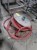 stainless hose reel w/ hose