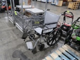 wheelchair w/ shopping basket