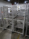 aluminum cooling racks, side load, on casters