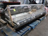 Hussmann slant glass single-deck seafood merchandiser, 12' case, new