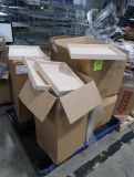 pallet of wooden boards for cheese display
