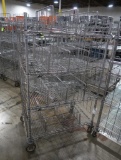 4-tier wire stocking carts