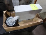 caster mounted on steel frame