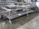 stainless equipment stand w/ undershelf, on casters