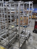 stainless sheet pan rack, on casters