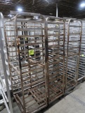 aluminum oven racks, on casters