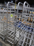 aluminum tub/tray rack, on casters