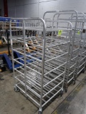 aluminum tub/tray rack, on casters