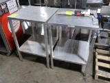 aluminum tables w/ undershelf