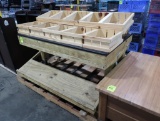 wooden produce merchandiser w/ angleable top