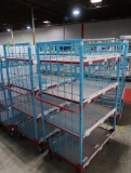 4-tier wire stocking carts