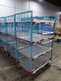 4-tier wire stocking carts
