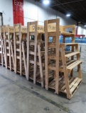 wooden merchandising racks
