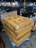 4) wooden cubby cabinets