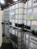 plastic containers in steel cages