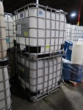 plastic containers in steel cages