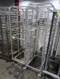aluminum sheet pan racks, on casters