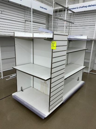 Wooden Double Sided Shelving Unit