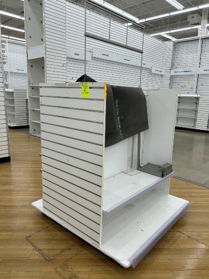 Wooden Double Sided Shelving Unit