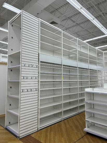 5 Sections Of Grid Rack Shelving