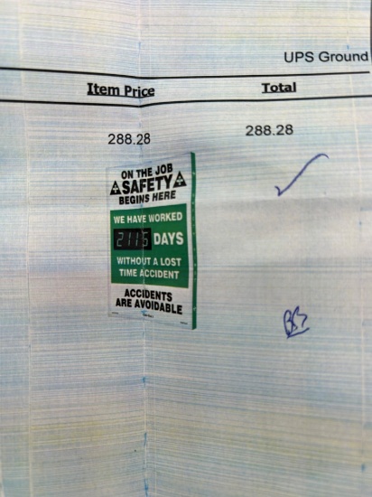 New Digi-Day 28in x 20in Electronic Workplace Safety Scoreboard