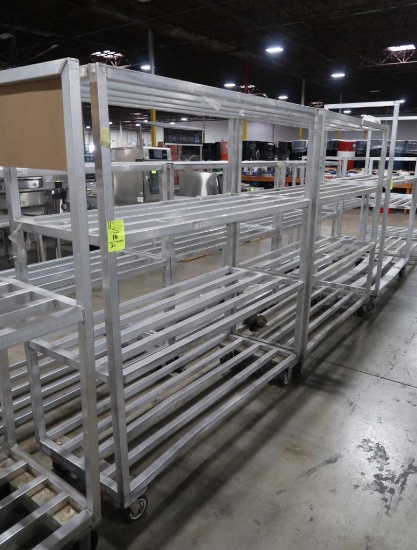 aluminum cooler racks, on casters
