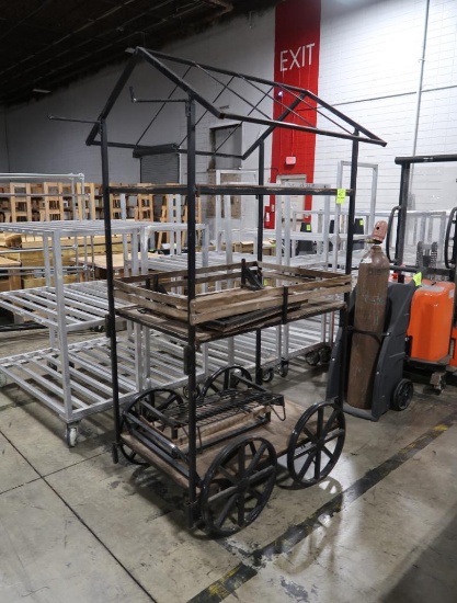 wagon decorative merchandising stand