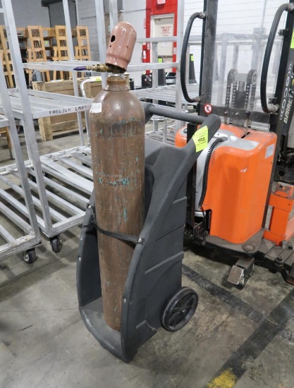 helium tank in cart