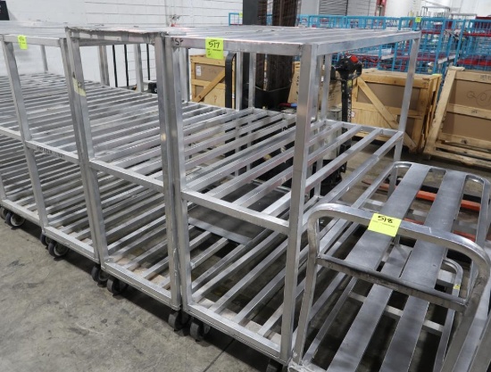 aluminum cooler racks, on casters