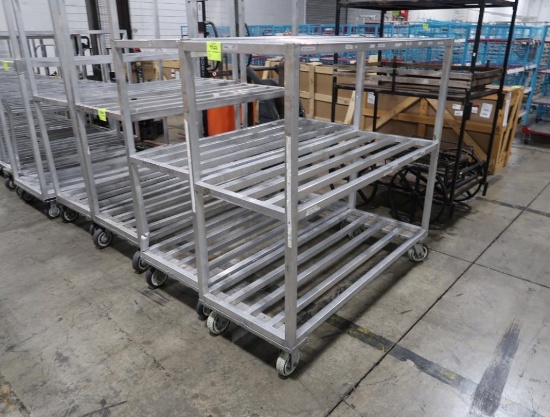 aluminum cooler racks, on casters