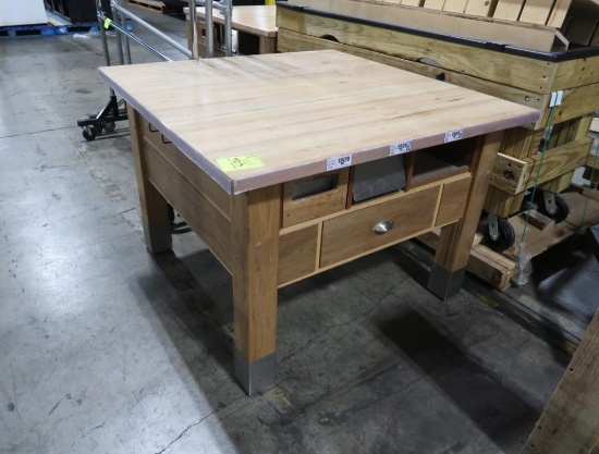 solid oak top table
