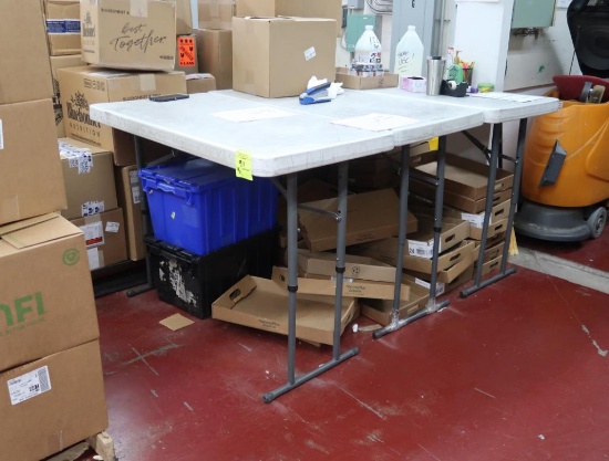 folding tables w/ plastic tops