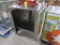 stainless demo cart w/ fold-down shelf