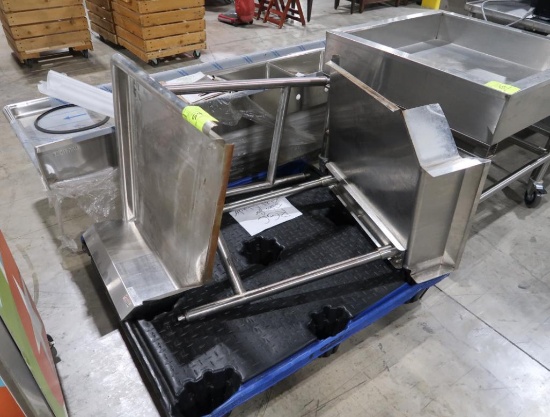 stainless dishwasher in/out tables