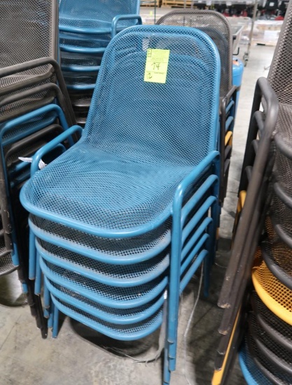 stackable metal mesh chairs