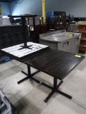 cafe tables w/ wooden tops