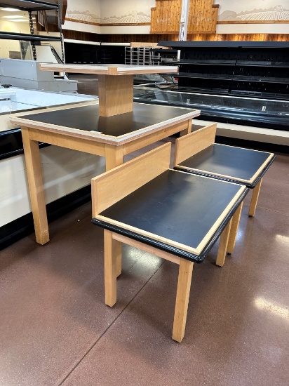 Nesting Wooden Merchandising Tables