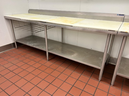 8ft Polytop Table W/ Backsplash