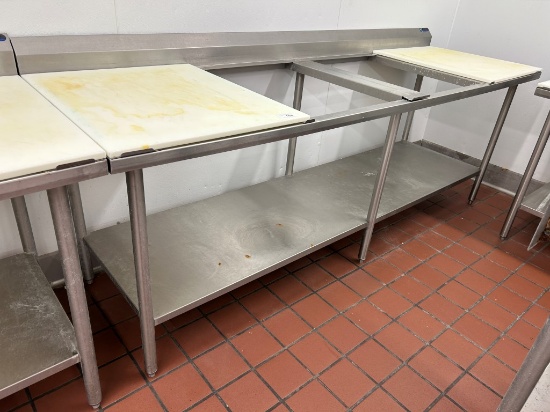 8ft Polytop Table W/ Backsplash